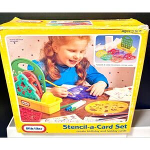 vintage Little Tikes Stencil-a-Card Set art craft alphabet holidays